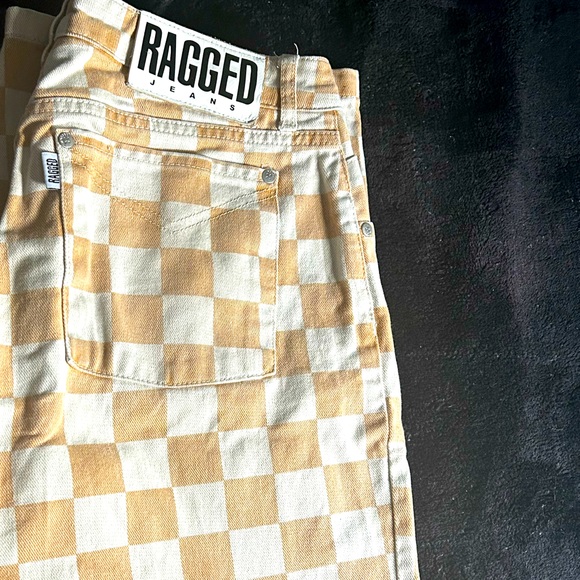 Checkered Ragged Jeans - Picture 4 of 5